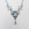 Vintage Aquamarine crystal necklace Bridal Jewelry Set made with Swarovski crystals. Wedding Jewelry, Vintage Jewelry, Bridal jewelry jewelry