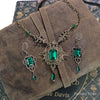 Victorian Emerald Crystal Necklace & Optional Earring Set made with Majestic Green Swarovski Stones