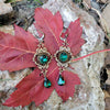 Vintage Emerald Crystal Earrings, Bridal Earrings, Bridal Jewelry Jewelry, Vintage Jewelry set