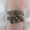 Brass Bumble Bee Tiered Adjustable Leather Bracelet
