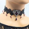 Vintage Amethyst Choker Necklace made with Swarovski Crystals, Gothic Jewelry, Dark Fantasy Necklace