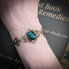 Vintage Bracelet in Brass or Sterling Silver with Emerald Swarovski Crystals, Vintage Jewelry