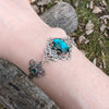Vintage Bracelet in Brass or Sterling Silver with Emerald Swarovski Crystals, Vintage Jewelry