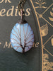 Synthetic Opal Tree of Life Wrapped Stone Necklace, Hippie Jewelry, Wire Wrapped Jewelry, Moonstone