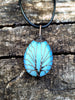 Synthetic Opal Tree of Life Wrapped Stone Necklace, Hippie Jewelry, Wire Wrapped Jewelry, Moonstone