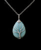 Natural Green Aventurine healing stone wire wrapped necklace, Tree of Life Jewelry, Hippie Jewelry, New Age Jewelry, Reiki Jewelry
