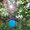 Natural Turquoise Elephant Necklace, Elephant Jewelry, Animal Jewelry, African Jewelry, Turquoise Jewelry