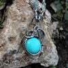 Natural Turquoise Elephant Necklace, Elephant Jewelry, Animal Jewelry, African Jewelry, Turquoise Jewelry