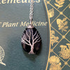 Natural Black Obsidian Tree of Life Wire Wrapped Stone Necklace, Wire Wrap jewelry, Hippie Jewelry, Healing Stone Jewelry
