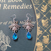 Bumblebee dangle earrings in gold and silver with Emerald and Turquoise Crystals, Bumblebee jewelry, Nature Jewelry, Hippie Jewelry