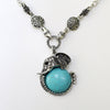 Natural Turquoise Elephant Necklace, Elephant Jewelry, Animal Jewelry, African Jewelry, Turquoise Jewelry