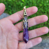 Natural Crystal Healing Stone Necklaces, Amethyst Crystal Jewelry, Black Onyx Jewelry, Quartz Crystal, Aventurine Crystal, Gothic Jewelry