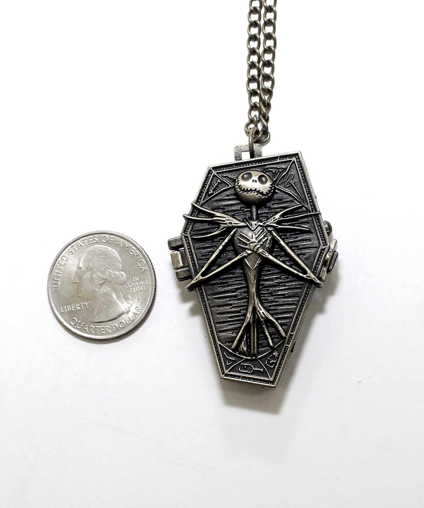 Jack Skellington Pocket Watch, Halloween Jewelry, The Nightmare Before Christmas