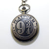 Harry Potter Platform 9 3/4 Pocket Watch Necklace, Harry Potter Jewelry, Fantasy Jewelry