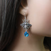 Bumblebee dangle earrings in gold and silver with Emerald and Turquoise Crystals, Bumblebee jewelry, Nature Jewelry, Hippie Jewelry