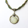 Green, Blue and Black Beaded Moon Necklaces, Beaded Jewelry, Bohoe Jewelry, Bohemian Necklace