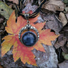 Green, Blue and Black Beaded Moon Necklaces, Beaded Jewelry, Bohoe Jewelry, Bohemian Necklace