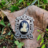 Fairy Cameo Necklace in Silver or Bronze, Fairy Jewelry, Fantasy Jewelry
