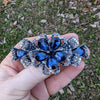 Sapphire Rhinestone Hair Bar Barrette, Dark Blue Hair Clip, Crystal Hair Jewelry