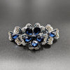 Sapphire Rhinestone Hair Bar Barrette, Dark Blue Hair Clip, Crystal Hair Jewelry