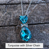 Stylish Crystal Cat Necklace with Many Color Options, Cat Jewelry, Cat Pendant